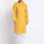 Men Mustard Cotton Sequence Kurta and Trouser Set