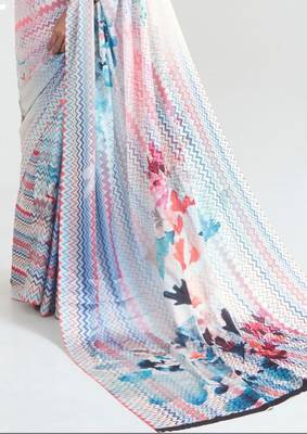 Women's Japan Satin Silk Saree With Unstitched Boluse Piece 3