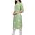 Green embroidered cotton salwar
