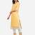 Yellow embroidered cotton salwar