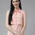 Peach plain georgette party-tops