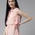 Peach plain georgette party-tops