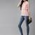 Peach plain georgette party-tops