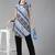 Blue printed georgette party-tops