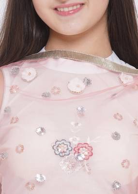 Floral Embroidery Kurta with Floral Lehenga and Dupatta 3