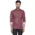Maroon printed cotton men-kurtas