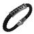 Black Plus sign Leather Bracelet for Men