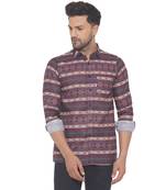 Pink printed cotton men-kurtas