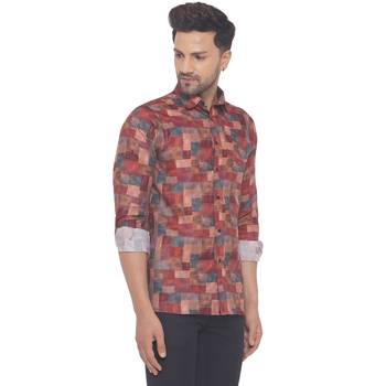 Red printed cotton men-kurtas 2