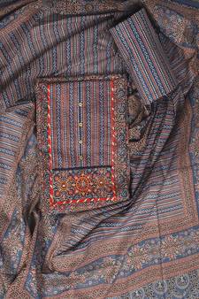 Blue printed cotton salwar