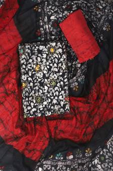Black printed cotton salwar