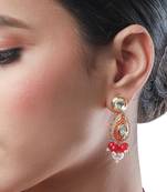 Red Brass Earrings