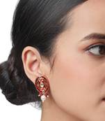 Gold polished red brass Earrings