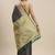 Navy blue woven banarasi saree with blouse