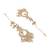 Gold Plated Brass Stone and Pearl Ear chain Chandbali Earring