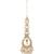 Gold Plated Brass Stone and Pearl Ear chain Chandbali Earring