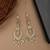 Gold Plated Brass Stone and Pearl Ear chain Chandbali Earring
