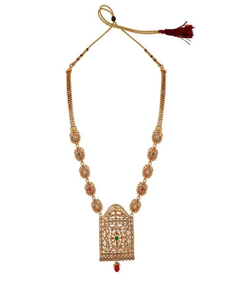 Women Gold-Plated Stone-Studded Multi Colour Jewellery Set