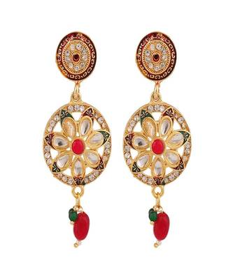 Gold-Plated White Pearl Beaded Stone Studded Raani Haar Jewellery Set 4