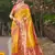 Yellow Woven Paithani Silk Blend Saree With Blouse