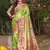 Parrot Green Woven Paithani Silk Blend Saree With Blouse