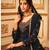 Black Heavy Designer Sequance Embroidery Work Faux Georgette unstitched Long Length Kameez sharara silk salwar suit
