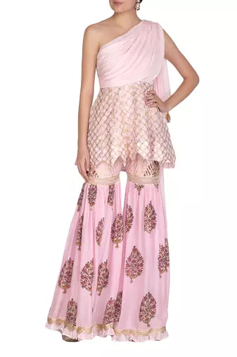 Pink Sharara Set