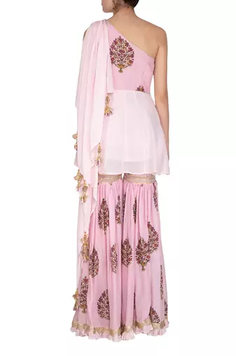 Pink Sharara Set