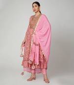 Pink Gather Kurta Set