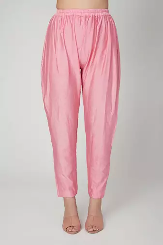 Pink Gather Kurta Set