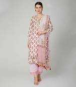 Blush Pink Frill Kurta Set