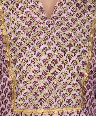 Pink Gold Jaal Kurta Set 4