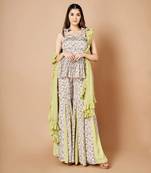 Sage Green Peplum Set