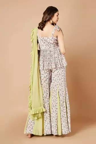 Sage Green Peplum Set