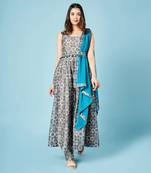 Teel Blue Anarkali