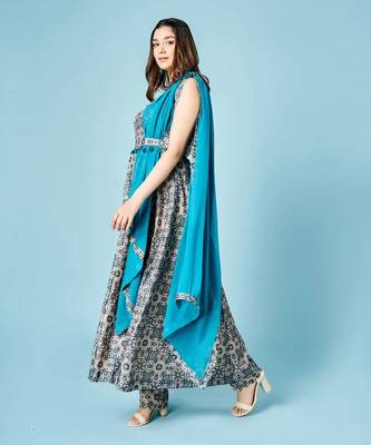 Teel Blue Anarkali 2