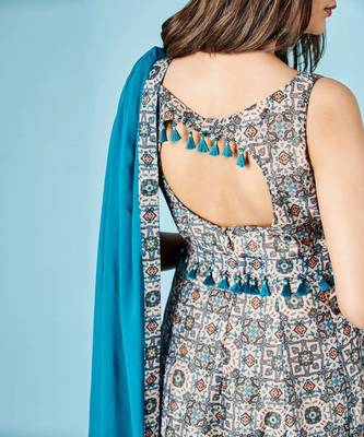Teel Blue Anarkali 3