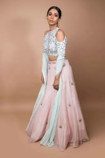 Crystal Embroidered Lehenga Set