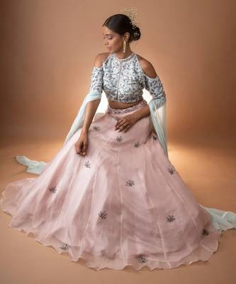 Crystal Embroidered Lehenga Set 3