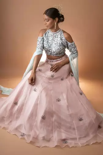 Crystal Embroidered Lehenga Set