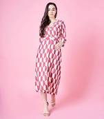 Caramel Brown And Cream Abstract Dress