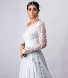 Ash Grey One Shoulder Gown