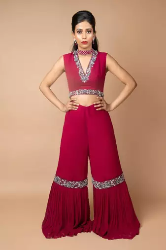 Burgundy Jumpsuit