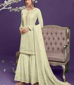 Pastel embroidered georgette salwar