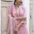 Pink embroidered net salwar