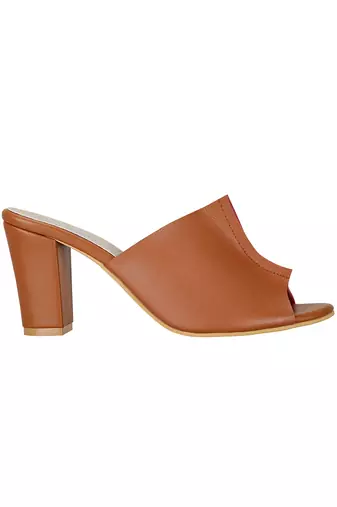 Sole Stories_Two Toned Mules In Tan