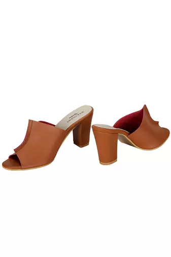Sole Stories_Two Toned Mules In Tan