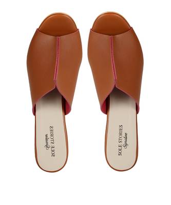 Sole Stories_Two Toned Mules In Tan 4