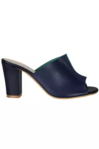 Sole Stories_Two Toned Mules In Blue