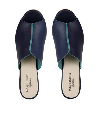 Sole Stories_Two Toned Mules In Blue 4